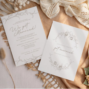 Faire-part Faire annonce de mariage vintage sépia