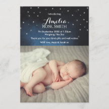 Faire-part/carte de remerciements pour bébé