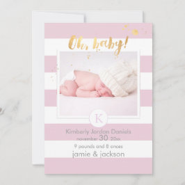 Faire-part Faire part de naissance PixDezines/rayures DIYcolo