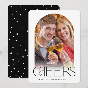 Faire-part FAMILLE PHOTO mignon minimaliste CHEERS arc couple