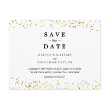 Faux Gold Confetti | Enregistrer La Carte Postale