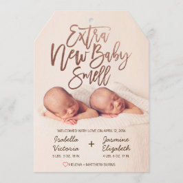 Faire-part Faux Rose Gold Extra New Baby Smell