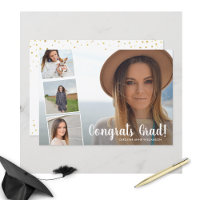 Félicitations Grad, Collage photo Gold Graduation