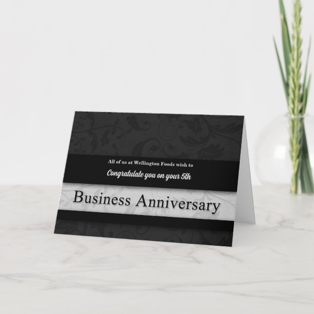 Faire-part Félicitations pour l'anniversaire de l'entreprise  (Devant)