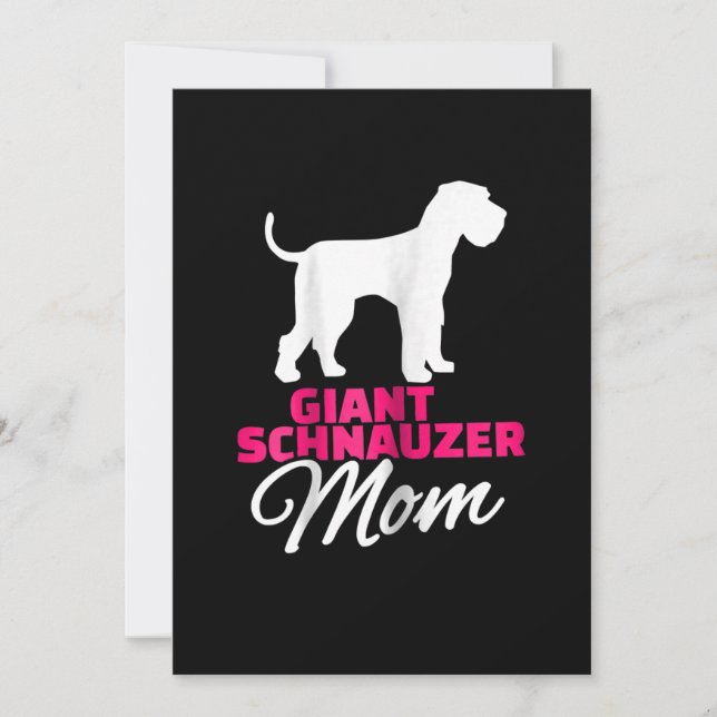 Faire-part Femme Giant Schnauzer Maman (Devant)