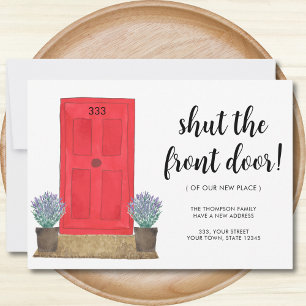 Faire-part Fermer la porte avant en mouvement