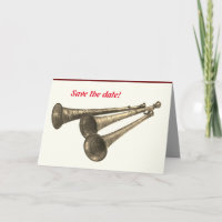 Faire-part fête cornes trompettes