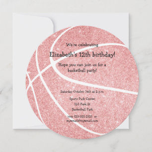Faire-part fête d'anniversaire de basket-ball
