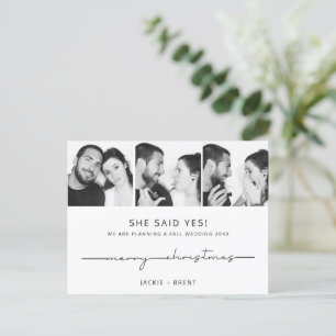 Faire-part Fiançailles de la carte de Noël