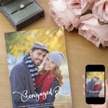 Fiançailles de script de photo et de coeur engagé