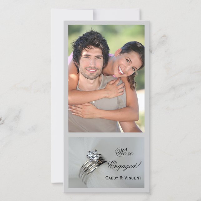 Faire-part Fiançailles mariage Carte photo (Devant)