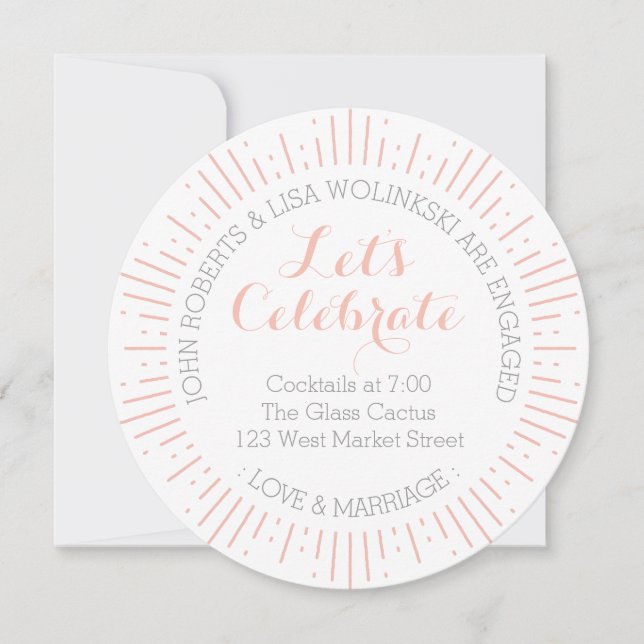 Faire-part Fiançailles Starburst (Devant)