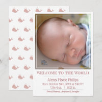 Filles Classique Carré Photo Simple Naissance