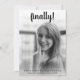 Faire-part Finalement Simple Photo Moderne Graduation