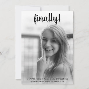 Faire-part Finalement Simple Photo Moderne Graduation