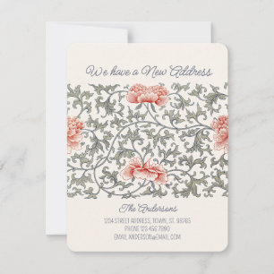 Faire-part Fleur asiatique style William Morris CC1289 Déplac