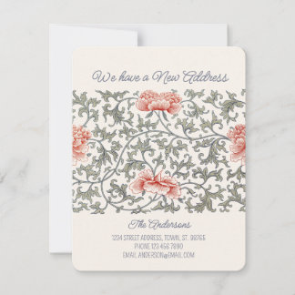 Faire-part Fleur asiatique style William Morris CC1289 Déplac