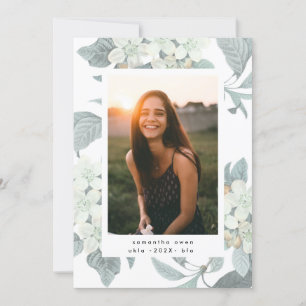 Faire-part Fleur de fleurs blanches Photo Université Grad