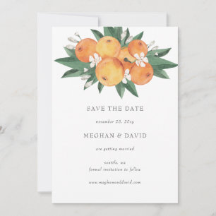 Faire-part Fleurs d'Orange Botanique Citrus Save the Date