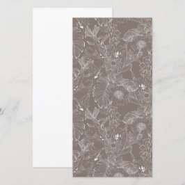Faire-part Fleurs tropicales et feuilles de palmiers.