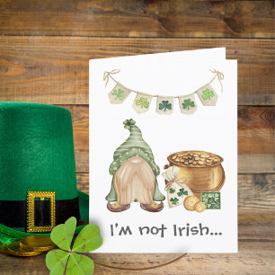 Faire-part Flirty Gnome Shamrock Funny Jour de la Saint Patri