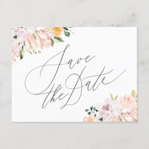 Faire-part floral de calligraphie élégante pour le