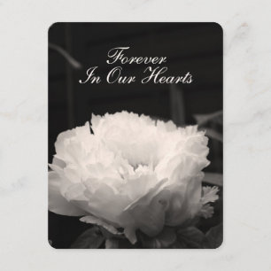 Faire-part floral d'enterrement de la photographie