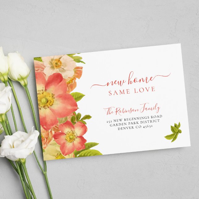 Faire-part Floral fleurit botanique élégant mouvement (Créateur téléchargé)