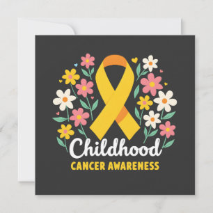 Faire-part Floral Sensibilisation au cancer chez les enfants 