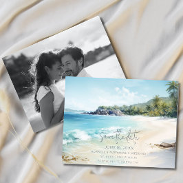 Faire-part Florida Beach Wedding Photo Save the Date