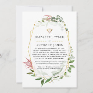 Faire-part Forêt Géométrique Mariage Virtuel avec Liste de In