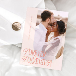 Faire-part Forever Ensemble Vintage Elegance Peach Mariage