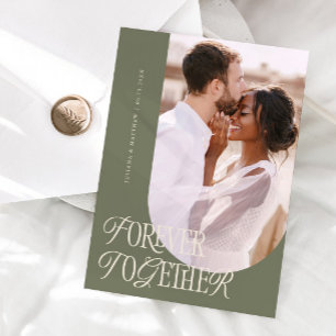 Faire-part Forever Ensemble Vintage Elegance Sage Mariage