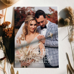 Faire-part Forever Together Vintage Elegance Photo Mariage