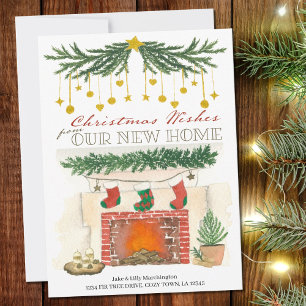 Faire-part Foyer de Noël Cosy Nouveau Foyer Vacances Déménage