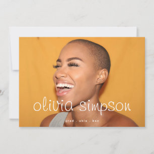 Faire-part Fresque et Gras Script Grad Grad deuxième photo