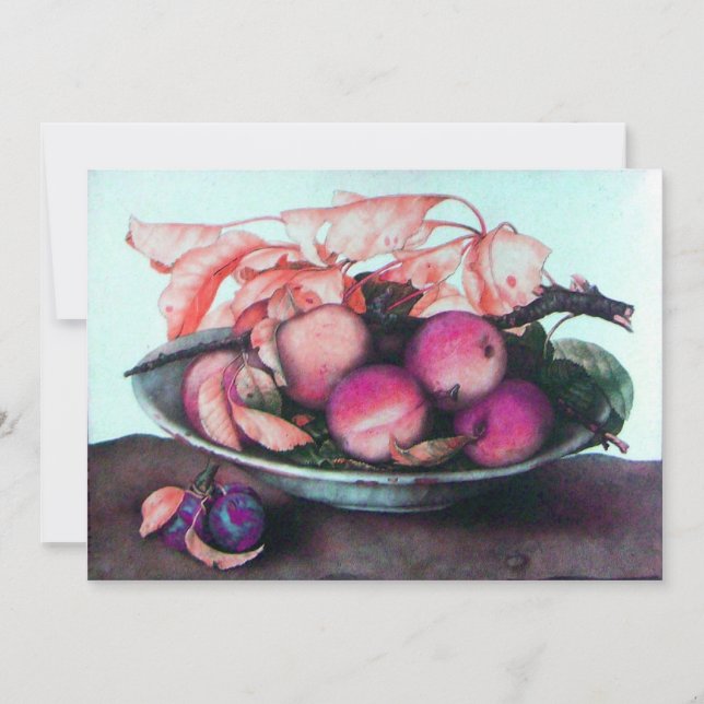 Faire-part FRUITS DE SAISON 2, rose, bleu, noir (Devant)