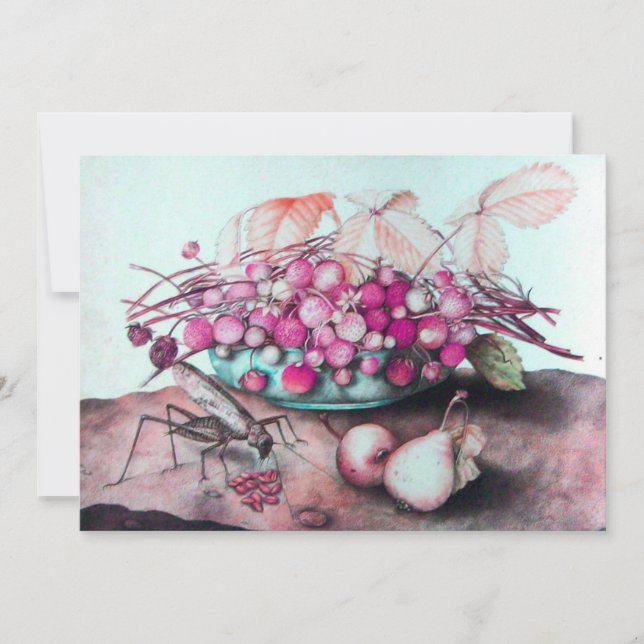 FAIRE-PART FRUITS DE SAISON / FRAISES ET PEURS (Devant)