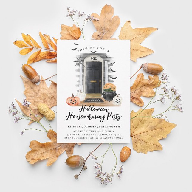 Faire-part Fun Halloween Fête de réchauffement de la maison P (Créateur téléchargé)