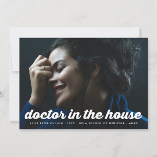 Faire-part FUN MODER RETRO DOCTOR MÉDICALE 2 Photo GRAD PARTI