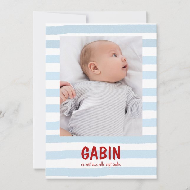 Faire-Part Gabin (Devant)