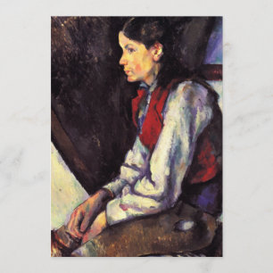 Faire-part Garçon avec la veste rouge Paul Cezanne peinture a