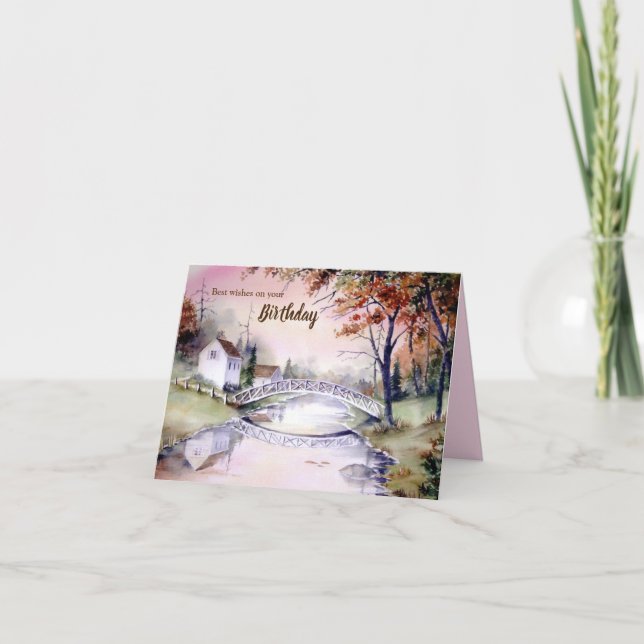 Faire-part Général Anniversaire Pont Arché Peinture aquarelle (Devant)