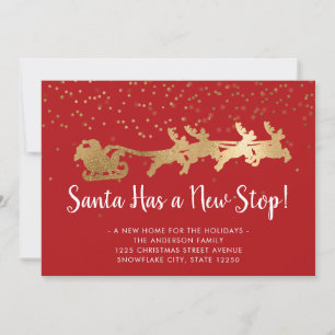 Faire-part Glam Père Noël a un nouveau stop Reindeer Holiday 