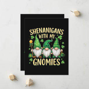 Faire-part Gnome de la Fête de la Saint-Patrick Chanceux Trèf