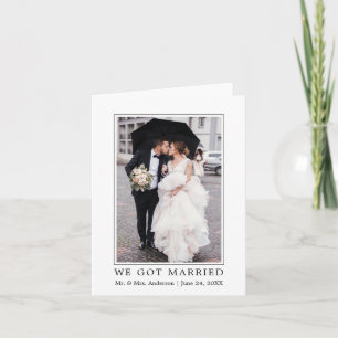 Faire-part Gogo Married Modern Minimalist Note simple