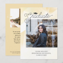 Gold Abstrait Graduation Bible Verse Photo