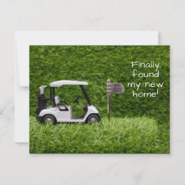 Faire-part Golf enfin nous avons trouvé une nouvelle maison d
