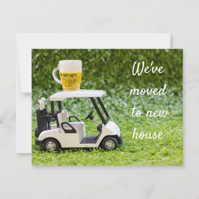 Faire-part Golf nous avons déménagé dans une nouvelle maison  (Devant)