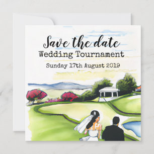 Faire-part Golf Sauvez la date Golf Mariage Tournoi Announ